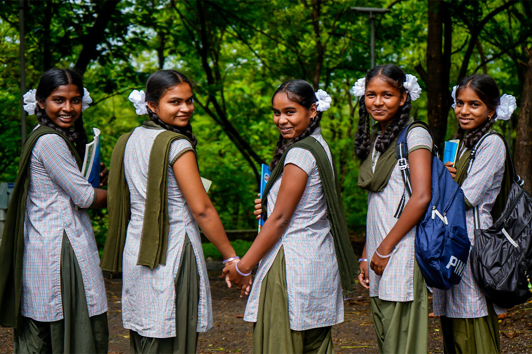 Students from the Ashram School Child Help Foundation